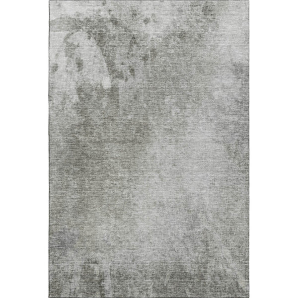 HomeRoots 8' X 10' Gray And Ivory Abstract Washable Area Rug – UV Protected, Durable, Stain-Resistant Design 649400