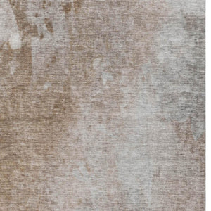 HomeRoots 5' x 8' Contemporary Coffee and Gray Abstract Area Rug - Washable, UV Protected, Stain Resistant Design 649404