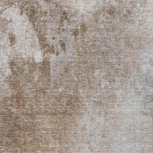 HomeRoots 10' X 14' Coffee and Gray Abstract Area Rug - Washable, UV Protected, Durable for Modern Living Spaces 649408