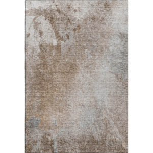 HomeRoots 10' X 14' Coffee and Gray Abstract Area Rug - Washable, UV Protected, Durable for Modern Living Spaces 649408