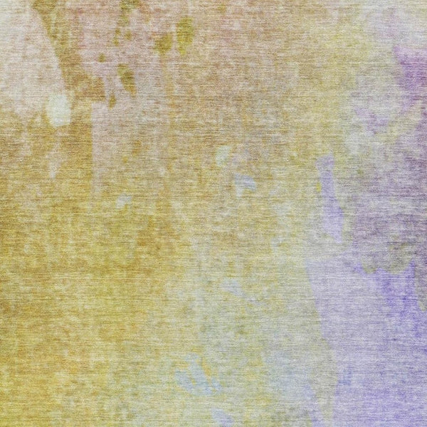 HomeRoots 9' X 12' Wheat And Purple Abstract Area Rug – Washable, UV-Protected, Stain-Resistant & Stylish Decor 649419