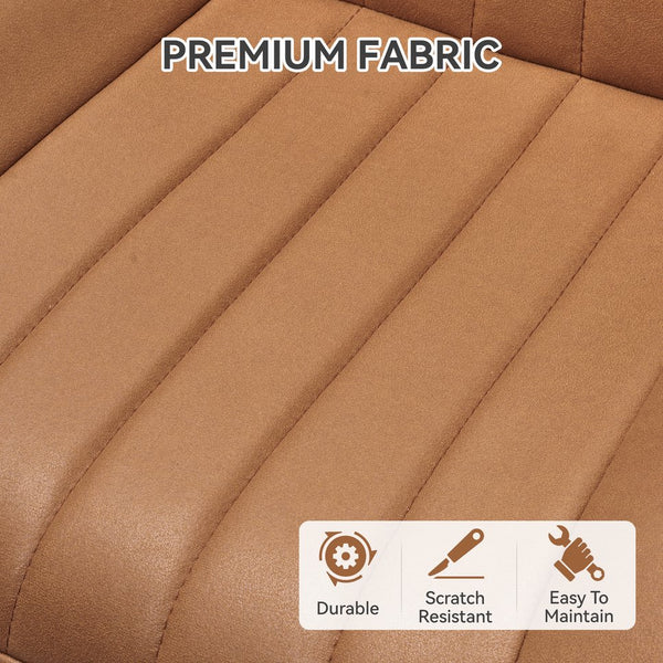 English Elm Modern Dining Chairs Set Of 4 – Comfy Upholstered Kitchen Seats With Thick Cushions & Metal Legs T3950P394445