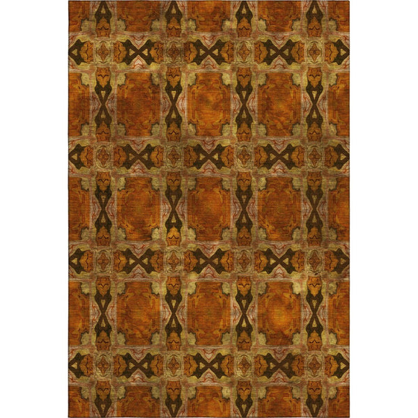 HomeRoots 10' X 14' Elegant Floral Medallion Area Rug - Washable, Stain Resistant & UV Protected for Durability 649510