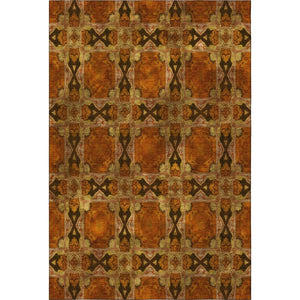 HomeRoots 10' X 14' Elegant Floral Medallion Area Rug - Washable, Stain Resistant & UV Protected for Durability 649510