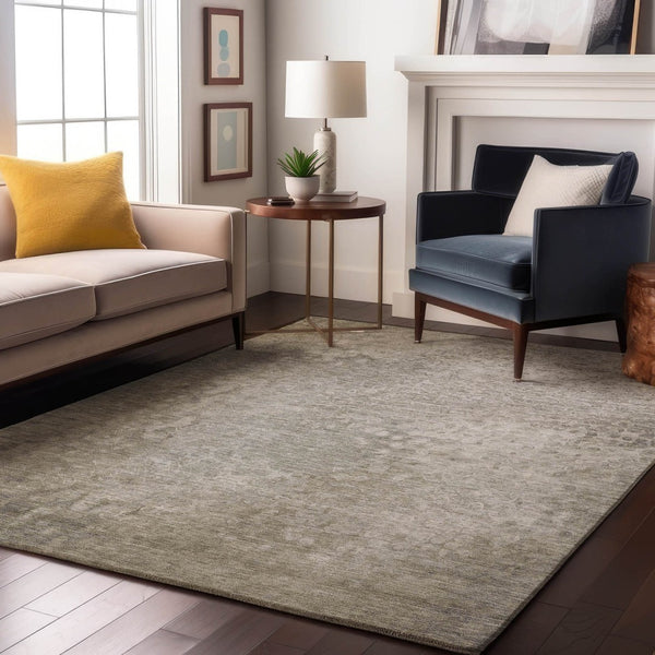 HomeRoots 5' X 8' Beige And Ivory Abstract Area Rug - Washable, UV Protected, Pet-Friendly Design for Everyday Use 649524