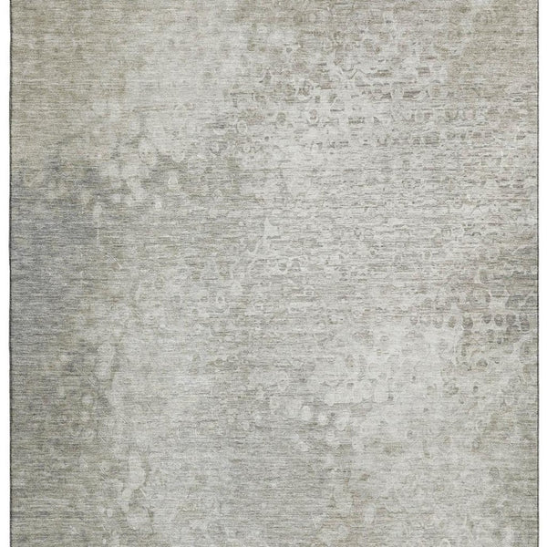 HomeRoots 9' X 12' Beige and Ivory Abstract Area Rug – Washable, UV Protected, Stylish Décor for High-Traffic Spaces 649527