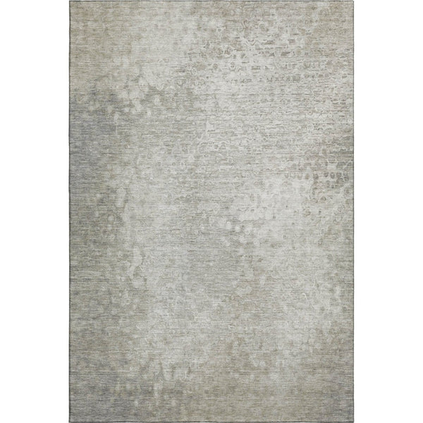 HomeRoots 9' X 12' Beige and Ivory Abstract Area Rug – Washable, UV Protected, Stylish Décor for High-Traffic Spaces 649527