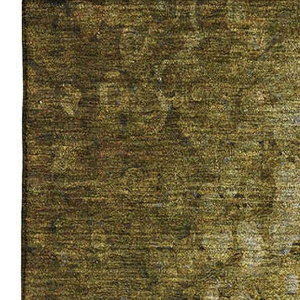 HomeRoots 9' X 12' Brown and Ivory Abstract Area Rug - Washable, UV Protected, Durable for Homes with Pets 649539