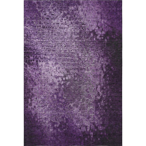 HomeRoots 5' X 8' Purple and Ivory Abstract Washable Area Rug - Stylish, Durable, Stain-Resistant with UV Protection 649542