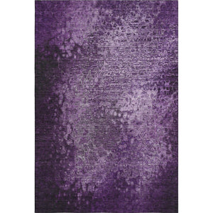 HomeRoots 9' X 12' Purple and Ivory Abstract Washable Area Rug - Durable, Stylish, UV Protected for Homes 649545