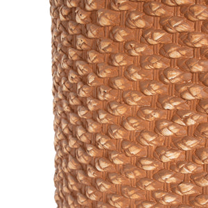 English Elm Christopher Knight Home® - Evie Round Outdoor MGO Side Table — Weatherproof Brown Rattan Drum, Recyclable, Stable, Versatile 18" N775P300877B