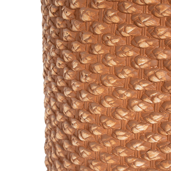 English Elm Christopher Knight Home® - Evie Round Outdoor MGO Side Table — Weatherproof Brown Rattan Drum, Recyclable, Stable, Versatile 18" N775P300877B