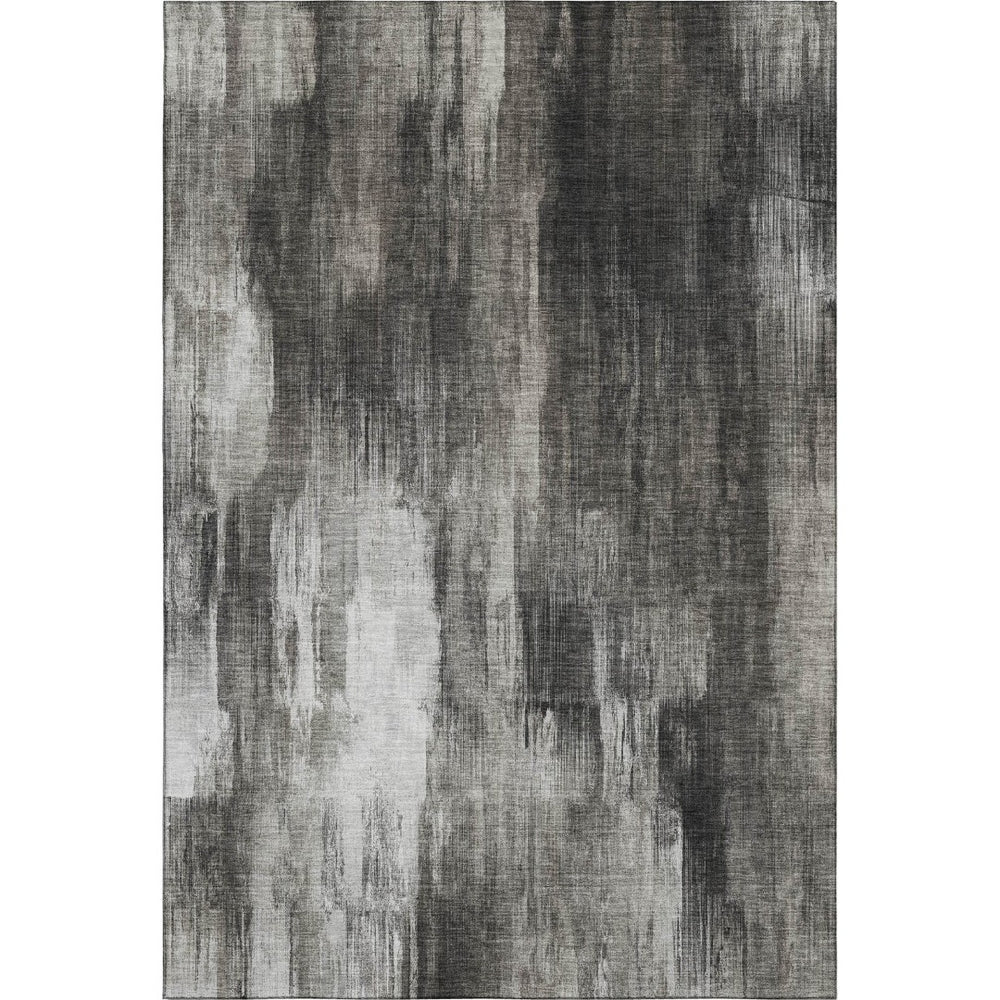 HomeRoots 10' Gray and Ivory Abstract Washable Area Rug – UV Protected, Stain Resistant, Perfect for Homes! 649606