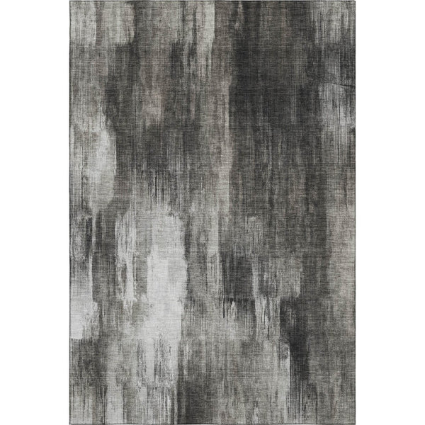 HomeRoots 10' Gray and Ivory Abstract Washable Area Rug – UV Protected, Stain Resistant, Perfect for Homes! 649606