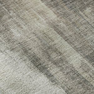 HomeRoots 8' X 10' Taupe and Ivory Abstract Area Rug - Washable, UV-Protected, Stain-Resistant for High Traffic Areas 649610