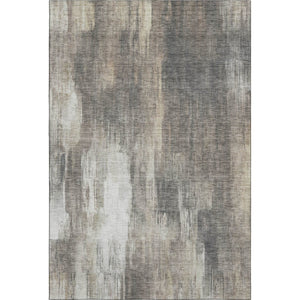 HomeRoots 10' X 14' Taupe and Ivory Abstract Area Rug - Durable, Easy-Care, UV-Protected for Modern Spaces 649612