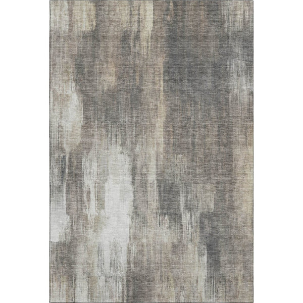 HomeRoots 10' X 14' Taupe and Ivory Abstract Area Rug - Durable, Easy-Care, UV-Protected for Modern Spaces 649612