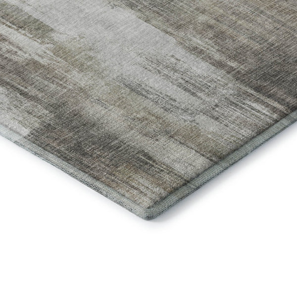 HomeRoots 10' X 14' Taupe and Ivory Abstract Area Rug - Durable, Easy-Care, UV-Protected for Modern Spaces 649612