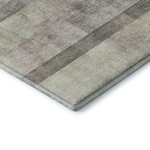 HomeRoots 5' X 8' Brown and Ivory Abstract Area Rug - Washable, Stain-Resistant, UV-Protected for Modern Homes 649620