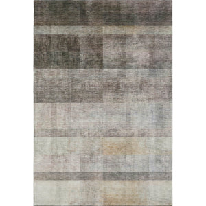 HomeRoots 8' X 10' Washable Brown & Ivory Abstract Area Rug - Durable, Stain-Resistant & UV Protected Design 649622