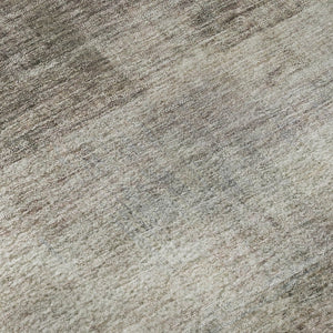 HomeRoots 8' X 10' Washable Brown & Ivory Abstract Area Rug - Durable, Stain-Resistant & UV Protected Design 649622
