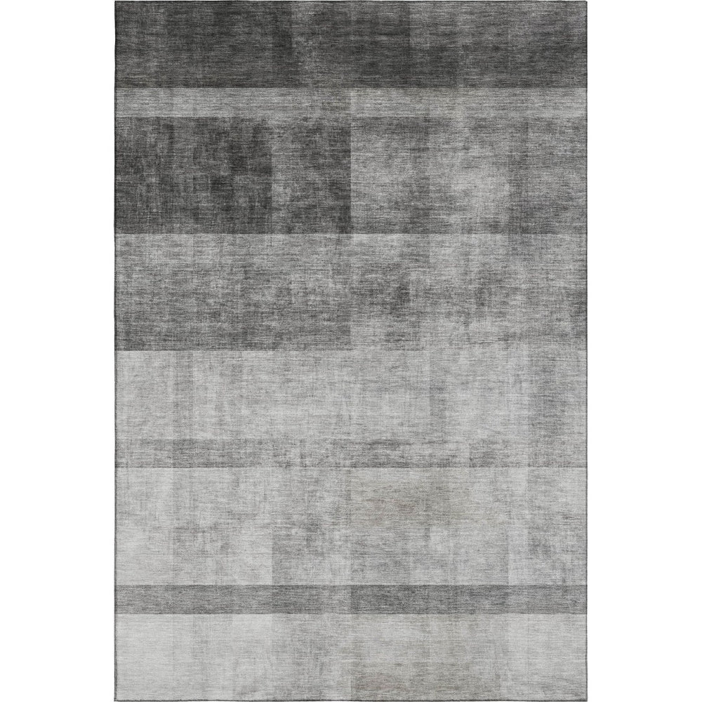 HomeRoots 10' X 14' Gray And Ivory Abstract Area Rug - Washable, UV Protected, Stain Resistant for Busy Homes 649630
