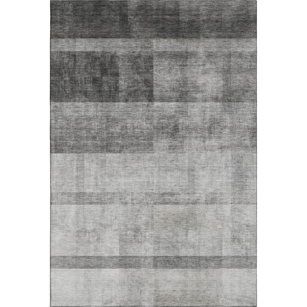 HomeRoots 10' X 14' Gray And Ivory Abstract Area Rug - Washable, UV Protected, Stain Resistant for Busy Homes 649630
