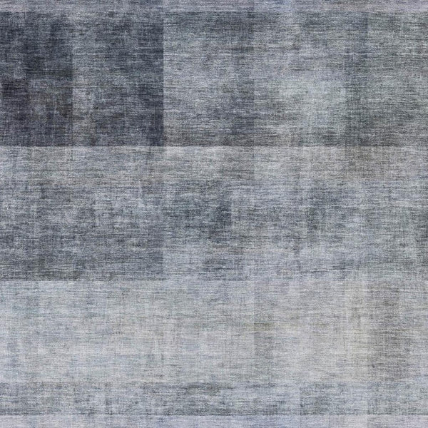 HomeRoots 9' X 12' Navy Blue & Ivory Abstract Washable Area Rug with UV Protection for High-Traffic Spaces 649635