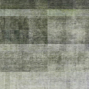 HomeRoots 8' X 10' Stylish Olive Green & Ivory Abstract Area Rug - Washable, UV Protected, Durable & Easy Care! 649640