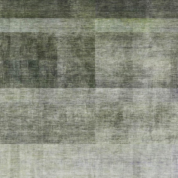 HomeRoots 8' X 10' Stylish Olive Green & Ivory Abstract Area Rug - Washable, UV Protected, Durable & Easy Care! 649640