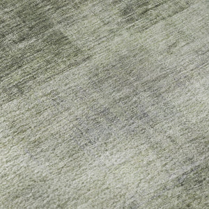 HomeRoots 9' X 12' Olive Green Abstract Area Rug - Washable, UV Protected, Stain-Resistant for Busy Homes! 649641