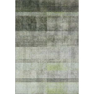 HomeRoots 10' Olive Green and Ivory Abstract Washable Area Rug - Stylish, Durable, Stain-Resistant Design! 649642