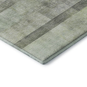 HomeRoots 10' Olive Green and Ivory Abstract Washable Area Rug - Stylish, Durable, Stain-Resistant Design! 649642