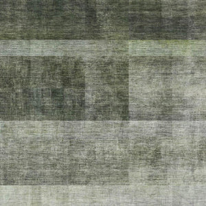 HomeRoots 10' Olive Green and Ivory Abstract Washable Area Rug - Stylish, Durable, Stain-Resistant Design! 649642
