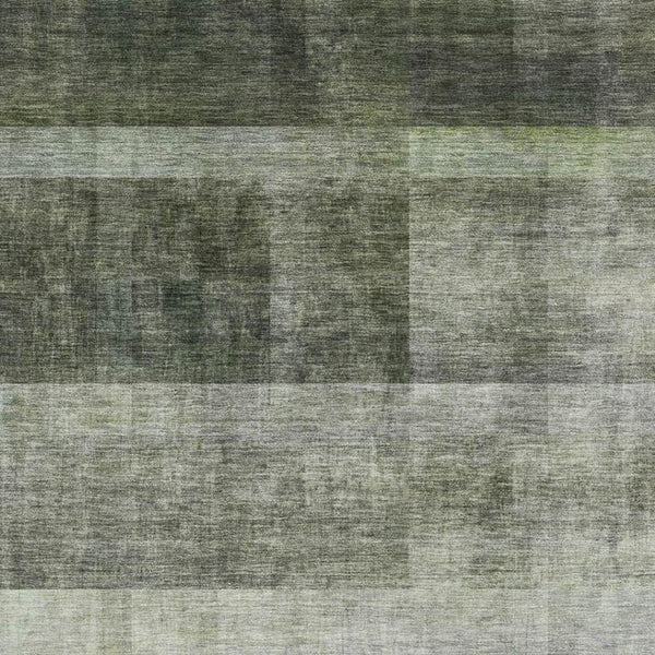 HomeRoots 10' Olive Green and Ivory Abstract Washable Area Rug - Stylish, Durable, Stain-Resistant Design! 649642
