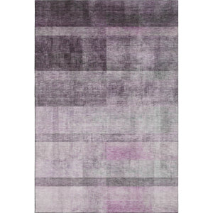 HomeRoots 10' X 14' Stylish Purple & Ivory Abstract Washable Area Rug with UV Protection for Family Homes 649648