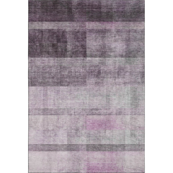 HomeRoots 10' X 14' Stylish Purple & Ivory Abstract Washable Area Rug with UV Protection for Family Homes 649648
