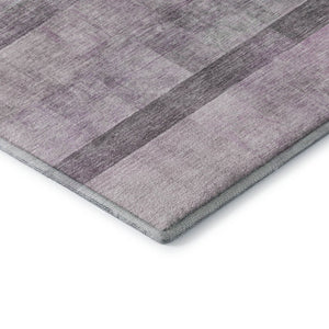 HomeRoots 10' X 14' Stylish Purple & Ivory Abstract Washable Area Rug with UV Protection for Family Homes 649648