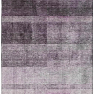 HomeRoots 10' X 14' Stylish Purple & Ivory Abstract Washable Area Rug with UV Protection for Family Homes 649648