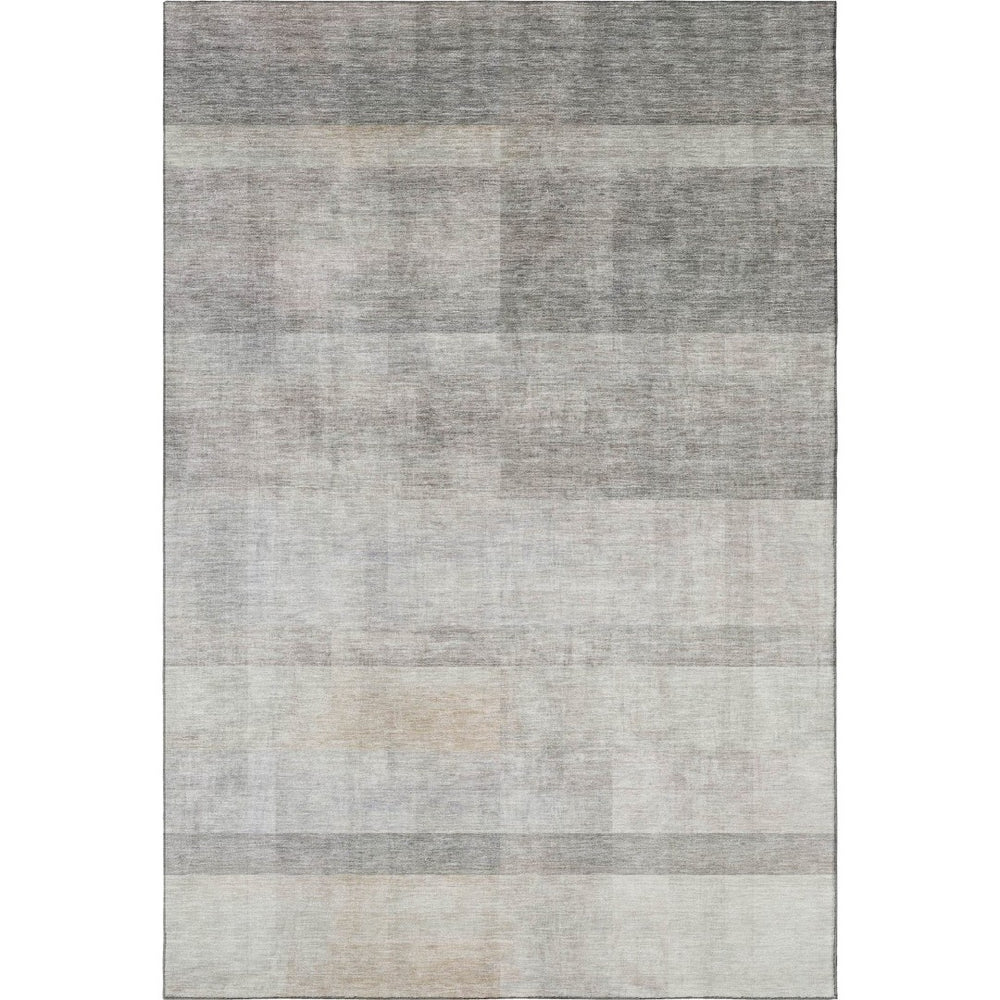 HomeRoots 9' X 12' Taupe and Ivory Abstract Rug - Washable, UV-Protected, Stylish & Durable for Busy Homes 649653