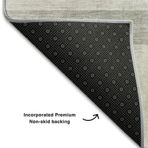 HomeRoots 10' X 14' Taupe and Ivory Abstract Area Rug - Washable, UV-Protected, Soft & Stain-Resistant Design 649654