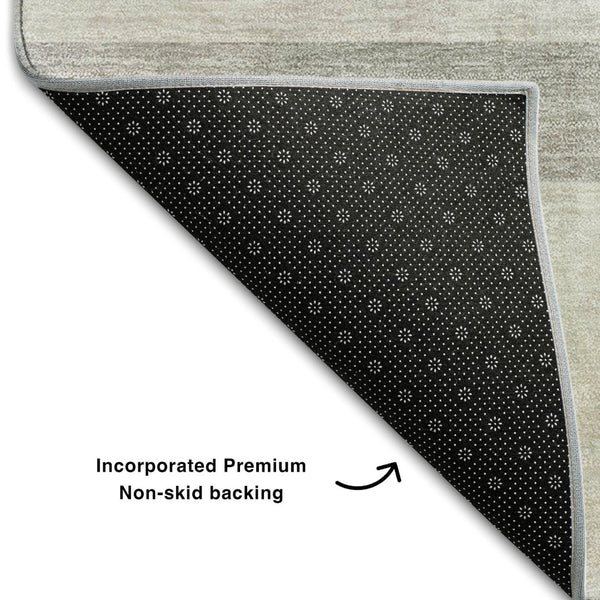 HomeRoots 10' X 14' Taupe and Ivory Abstract Area Rug - Washable, UV-Protected, Soft & Stain-Resistant Design 649654
