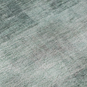 HomeRoots 8' X 10' Teal and Ivory Abstract Area Rug – Durable, Washable & UV-Protected for Busy Homes! 649658