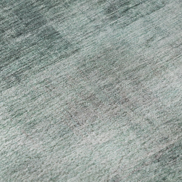 HomeRoots 8' X 10' Teal and Ivory Abstract Area Rug – Durable, Washable & UV-Protected for Busy Homes! 649658