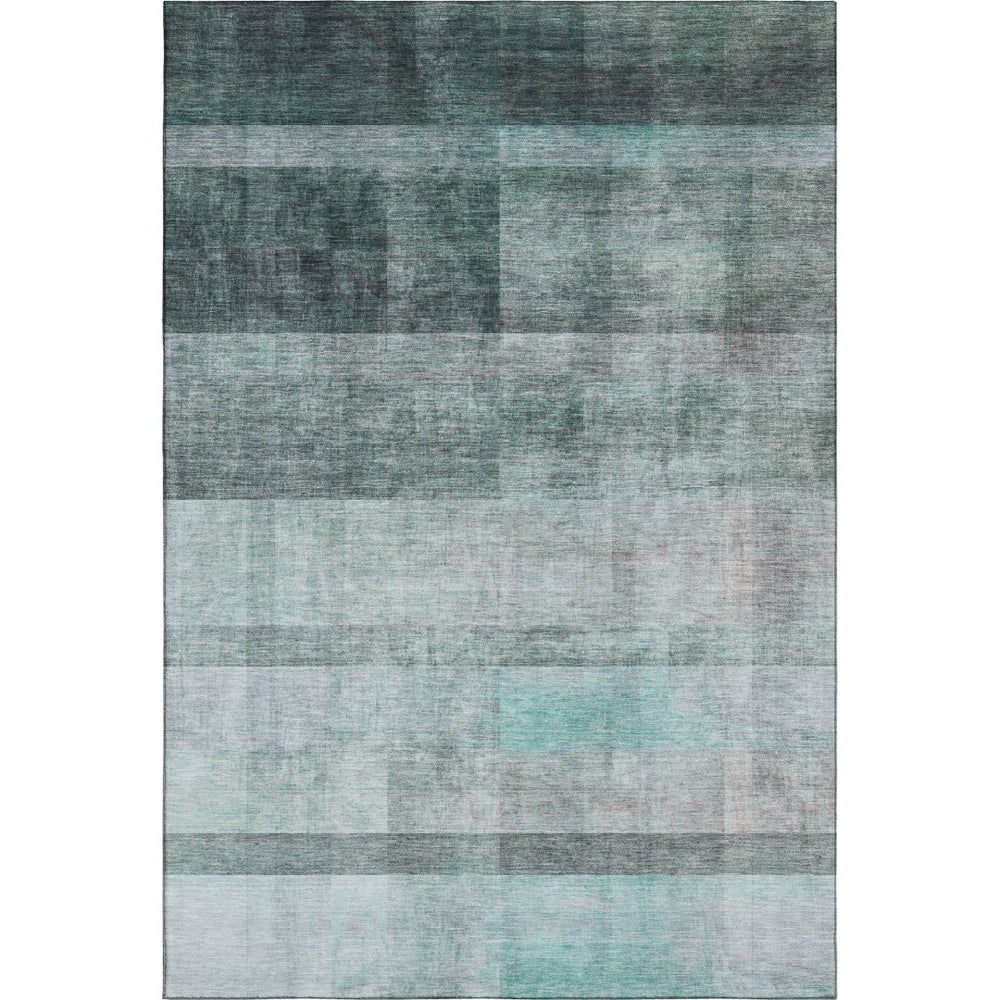 HomeRoots 10' X 14' Teal And Ivory Abstract Area Rug – Stylish, Washable, UV-Protected, Ideal for Modern Homes! 649660