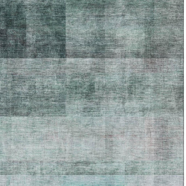 HomeRoots 10' X 14' Teal And Ivory Abstract Area Rug – Stylish, Washable, UV-Protected, Ideal for Modern Homes! 649660