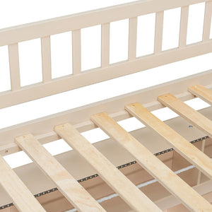 English Elm Full Over Bunk Bed with Led Lighting Pegboard Shelving and Pine Wood Frame Beige LT000278AAA