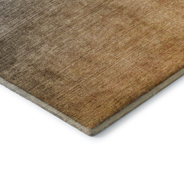 HomeRoots 5' X 8' Navy Blue to Orange Ombre Area Rug - Washable, UV-Protected, Durable for High-Traffic Spaces 649674
