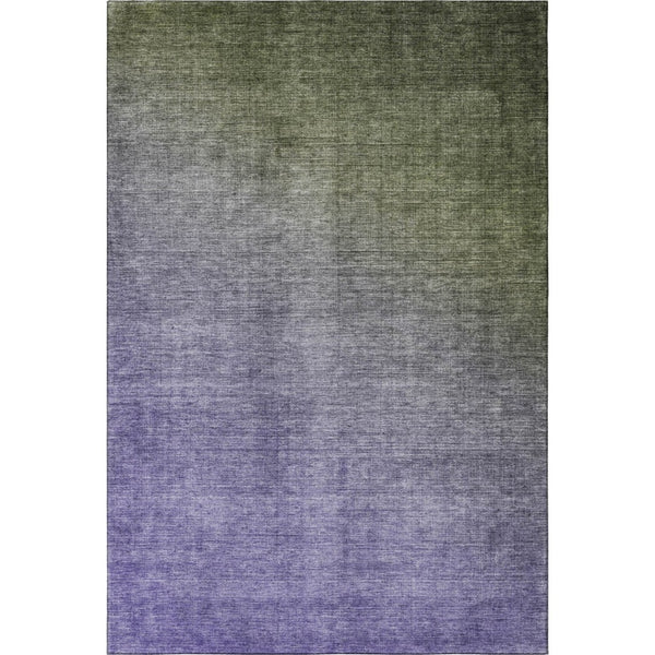 HomeRoots 5' X 8' Olive Green to Purple Ombre Area Rug - Durable, Washable, UV-Protected for Modern Spaces! 649680