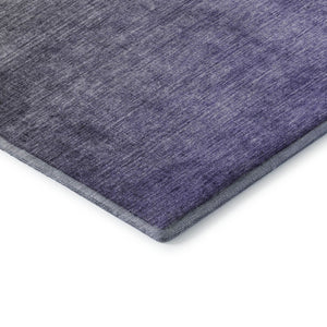HomeRoots 8' Olive Green to Purple Ombre Round Rug - Stylish, Washable, UV-Protected for Modern Living Spaces 649681